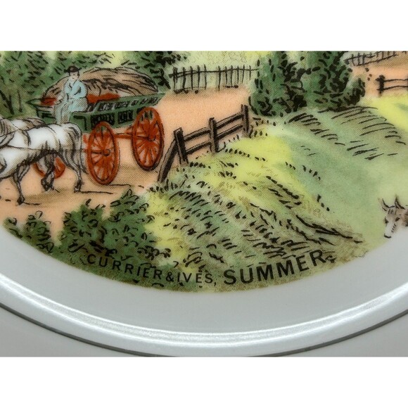 1980 Currier & Ives The 4 Season Roy Thomas Collection Summer Decorative Plate - Picture 3 of 7